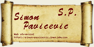 Simon Pavičević vizit kartica